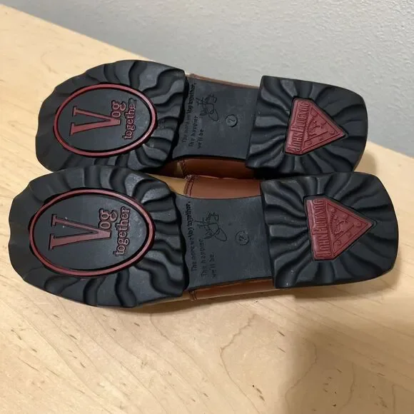 John Fluevog Stephanie Tan & Brown Shoes Size 7 Vog Together (8770257) Pre-Owned - Picture 9 of 9